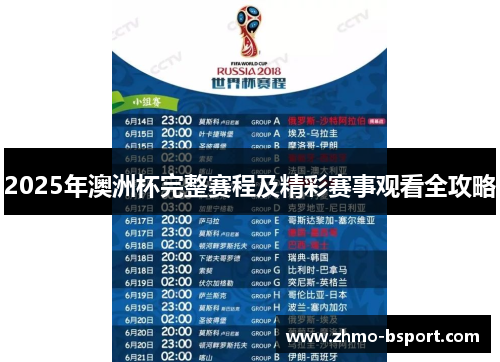 2025年澳洲杯完整赛程及精彩赛事观看全攻略 2025年澳洲杯完整赛程及精彩赛事观看全攻略